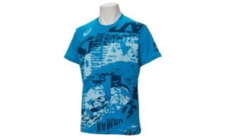 【ASICS/アシックス】 A77 Tシャツ ライトブルーxインディゴ メンズ アシックス